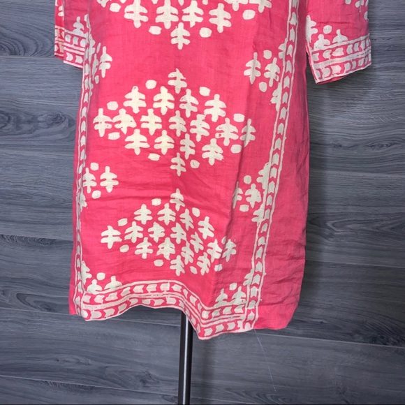J.Crew Linen Coral Java Shift Dress Size 6 - Picture 4 of 7